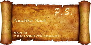 Paschka Saul névjegykártya